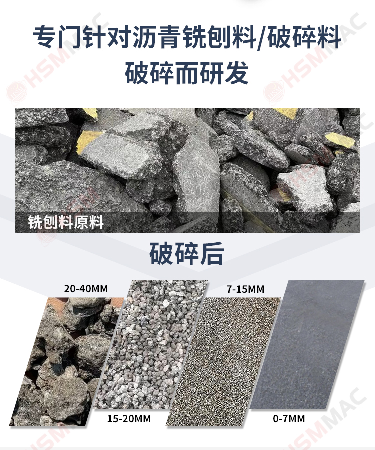 銑刨料生產線，瀝青路面破碎機，雙齒輥破碎機